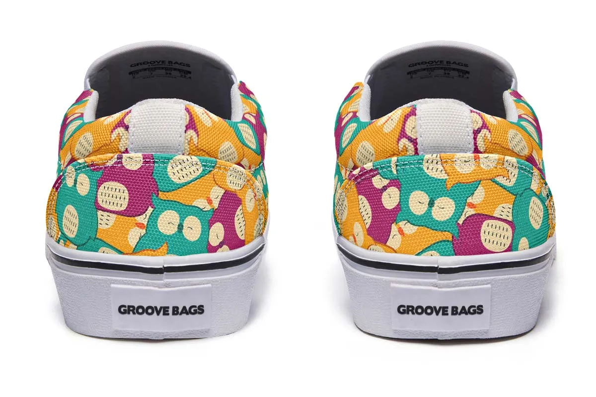 Cute Owl Pattern Slip-On Shoes