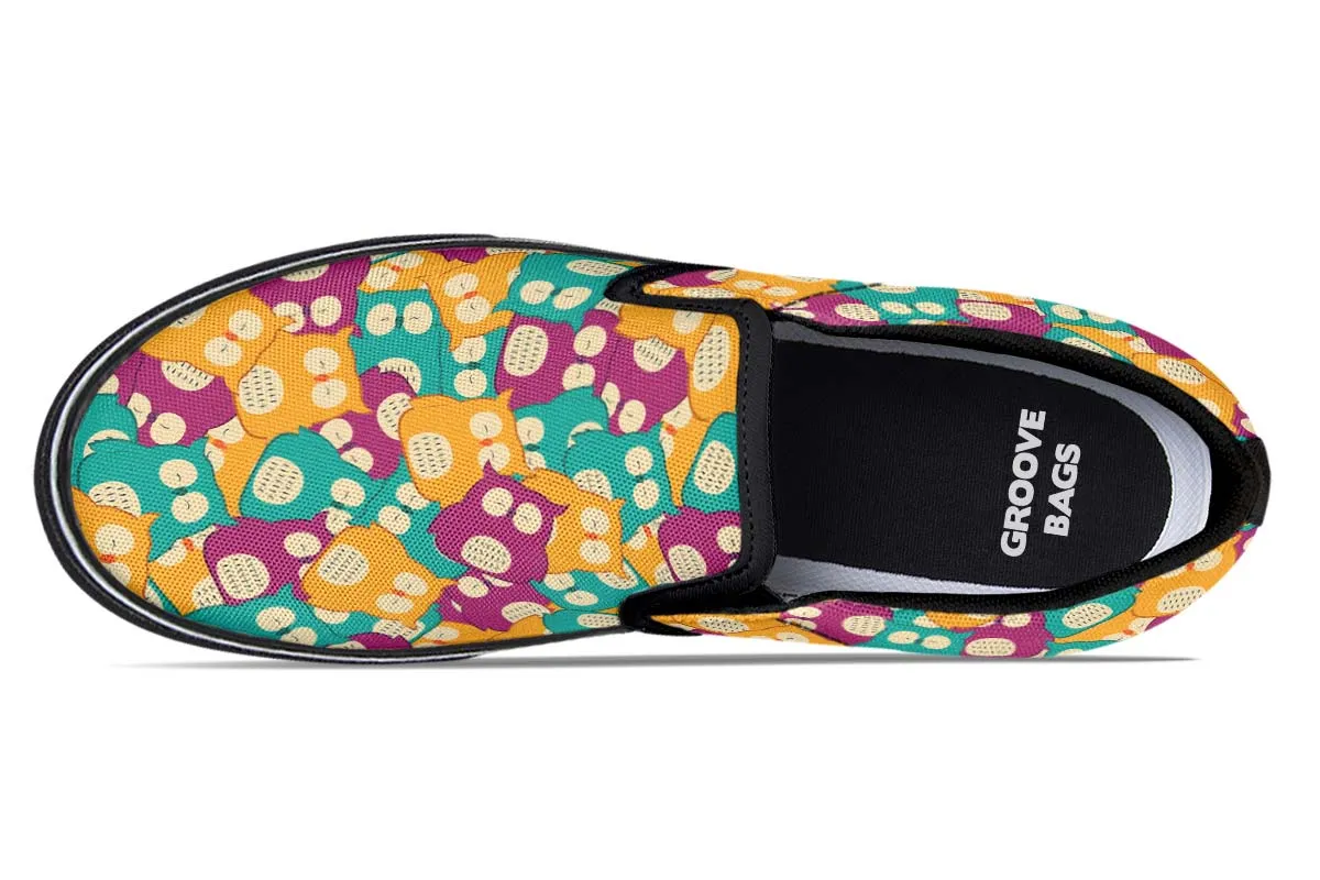 Cute Owl Pattern Slip-On Shoes
