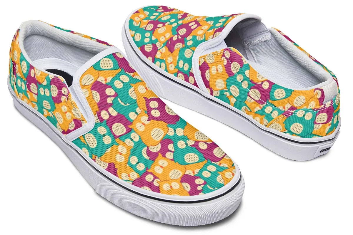 Cute Owl Pattern Slip-On Shoes
