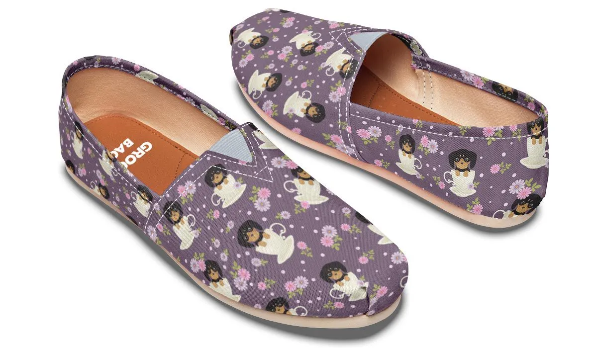 Dachshund Cup Of Tea Casual Shoes