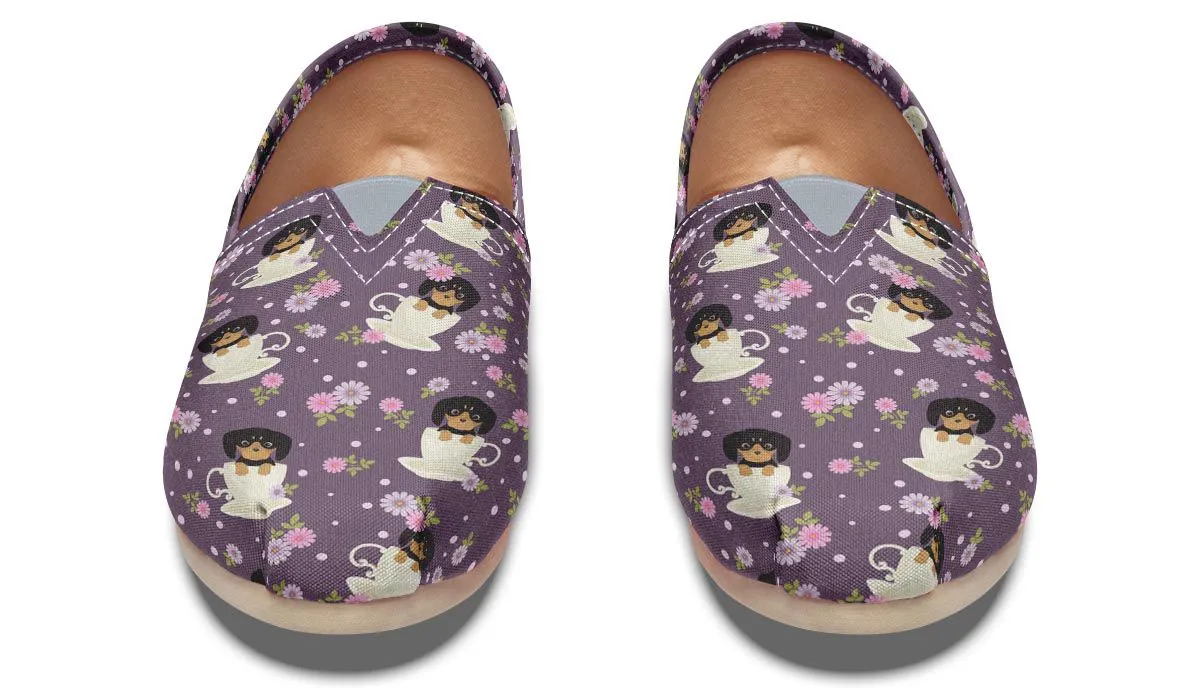 Dachshund Cup Of Tea Casual Shoes
