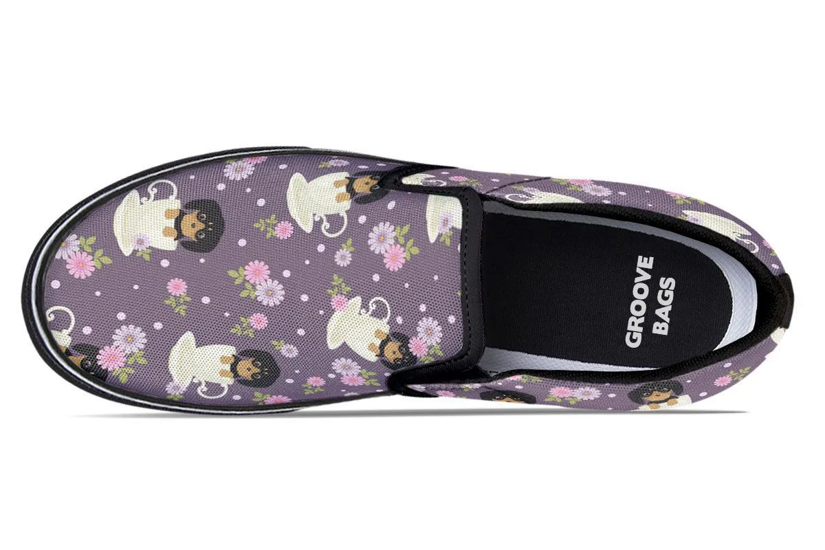 Dachshund Cup Of Tea Slip-On Shoes