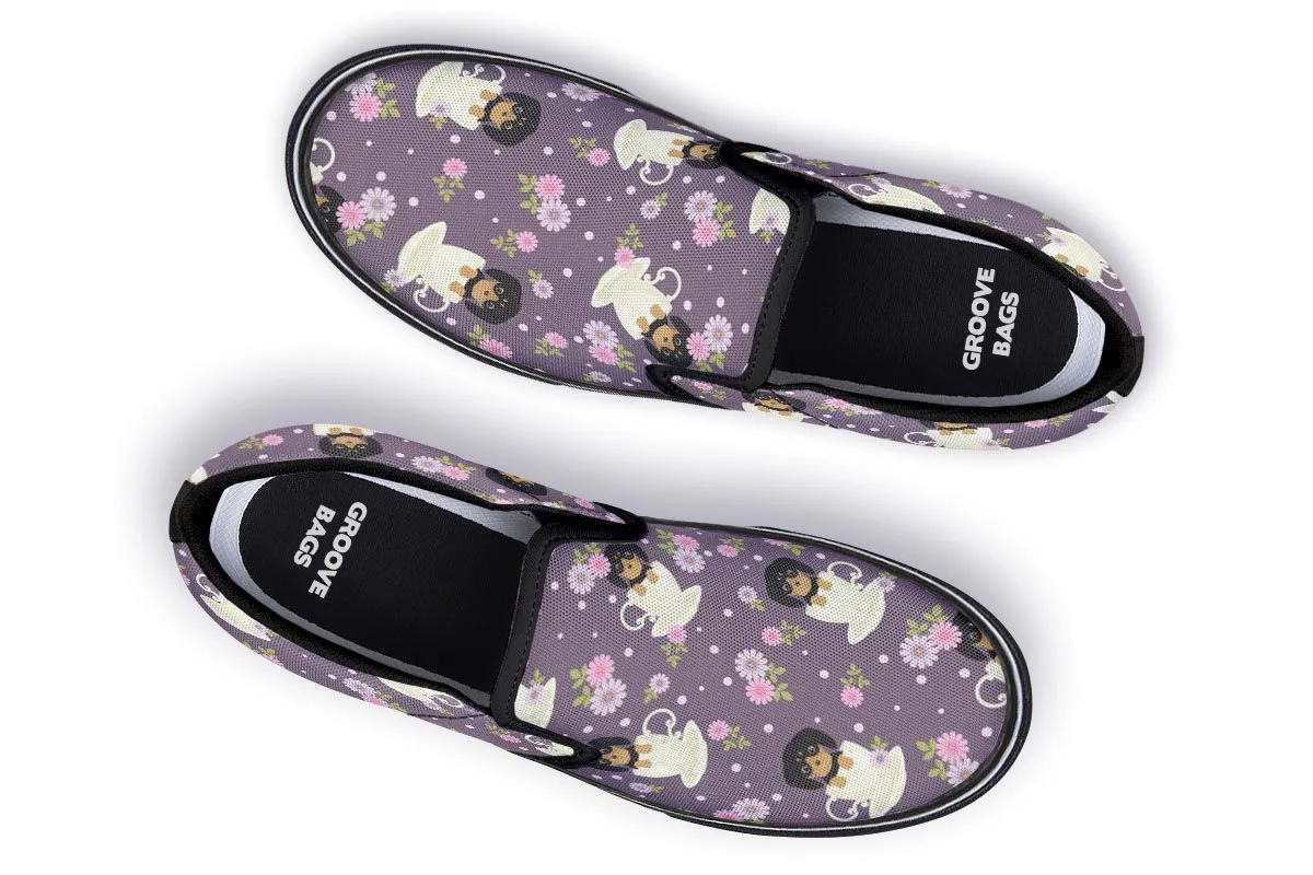 Dachshund Cup Of Tea Slip-On Shoes