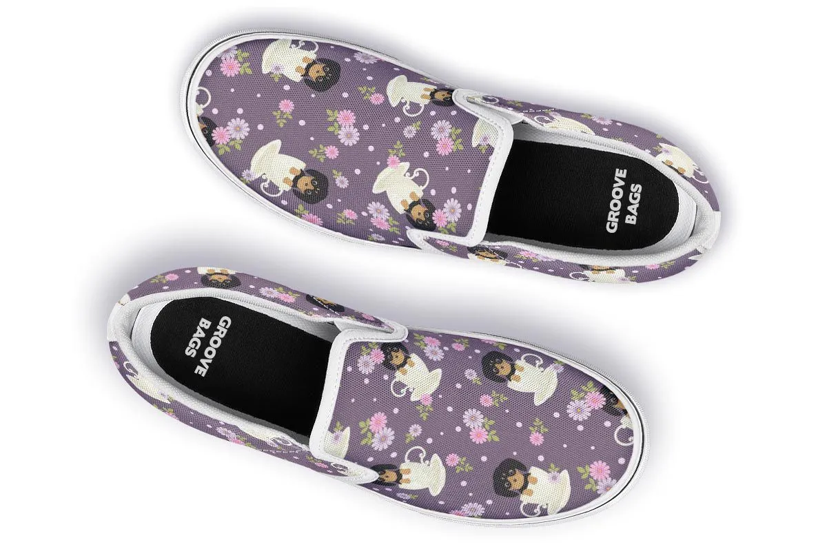 Dachshund Cup Of Tea Slip-On Shoes
