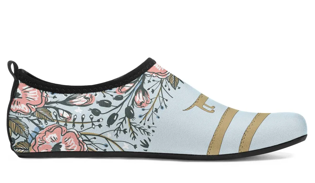 Dachshund Thoughts Aqua Barefoot Shoes