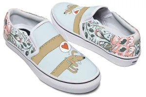 Dachshund Thoughts Slip-On Shoes