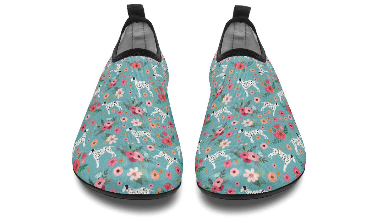 Dalmatian Flower Aqua Barefoot Shoes