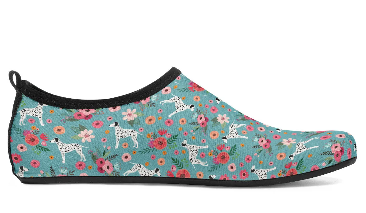 Dalmatian Flower Aqua Barefoot Shoes