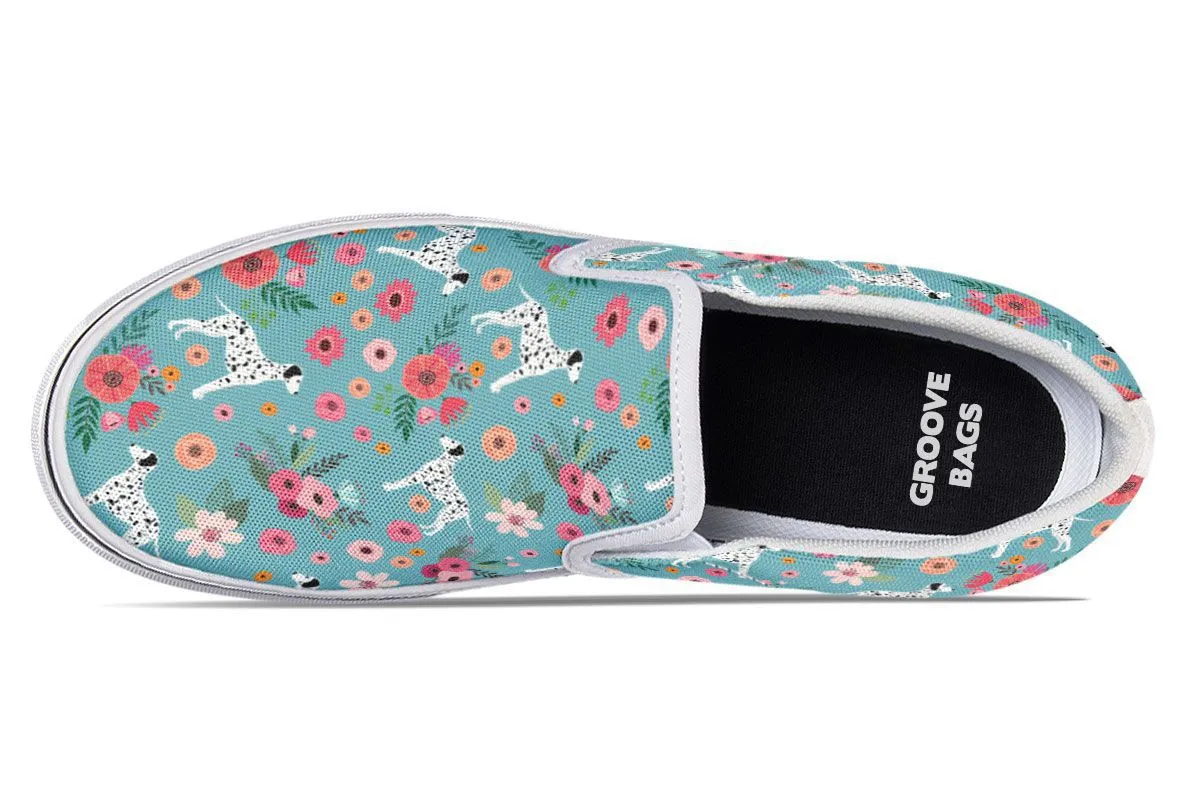 Dalmatian Flower Slip-On Shoes