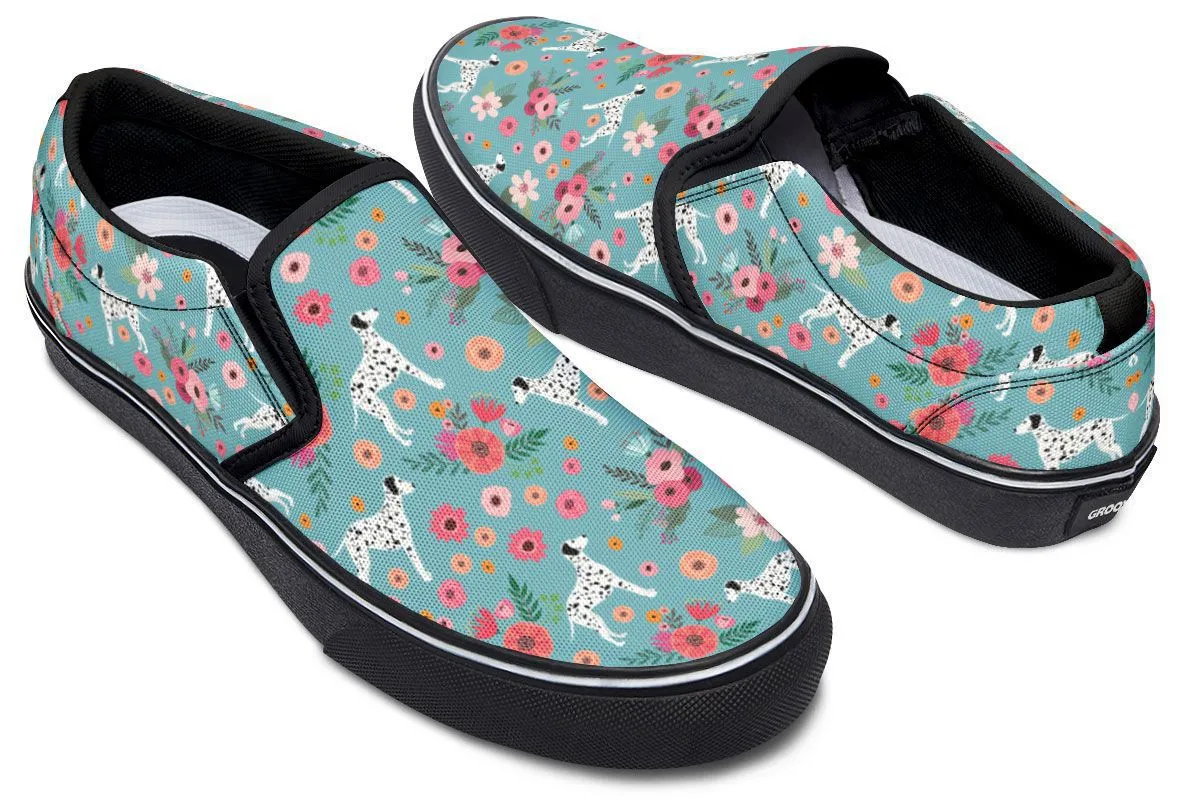 Dalmatian Flower Slip-On Shoes