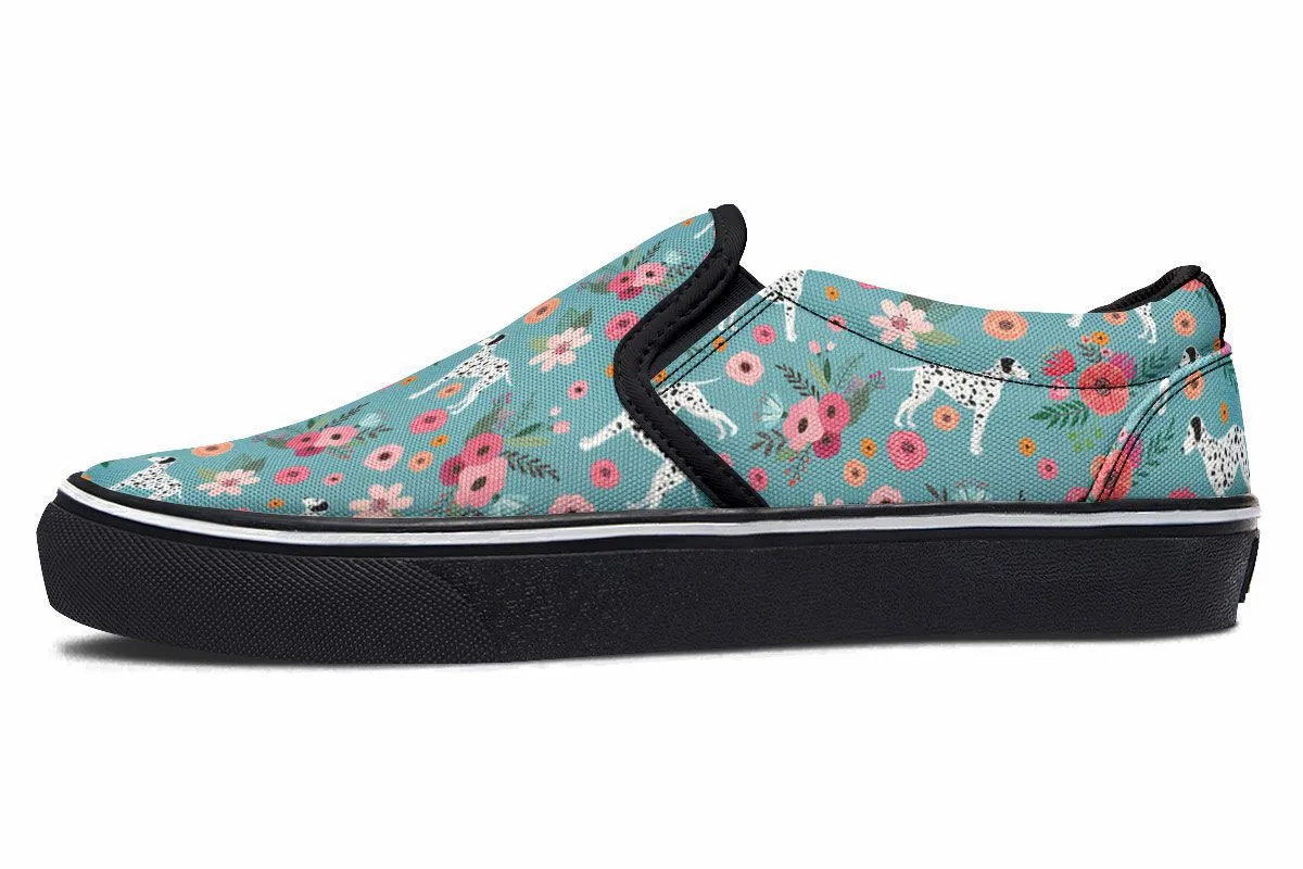 Dalmatian Flower Slip-On Shoes