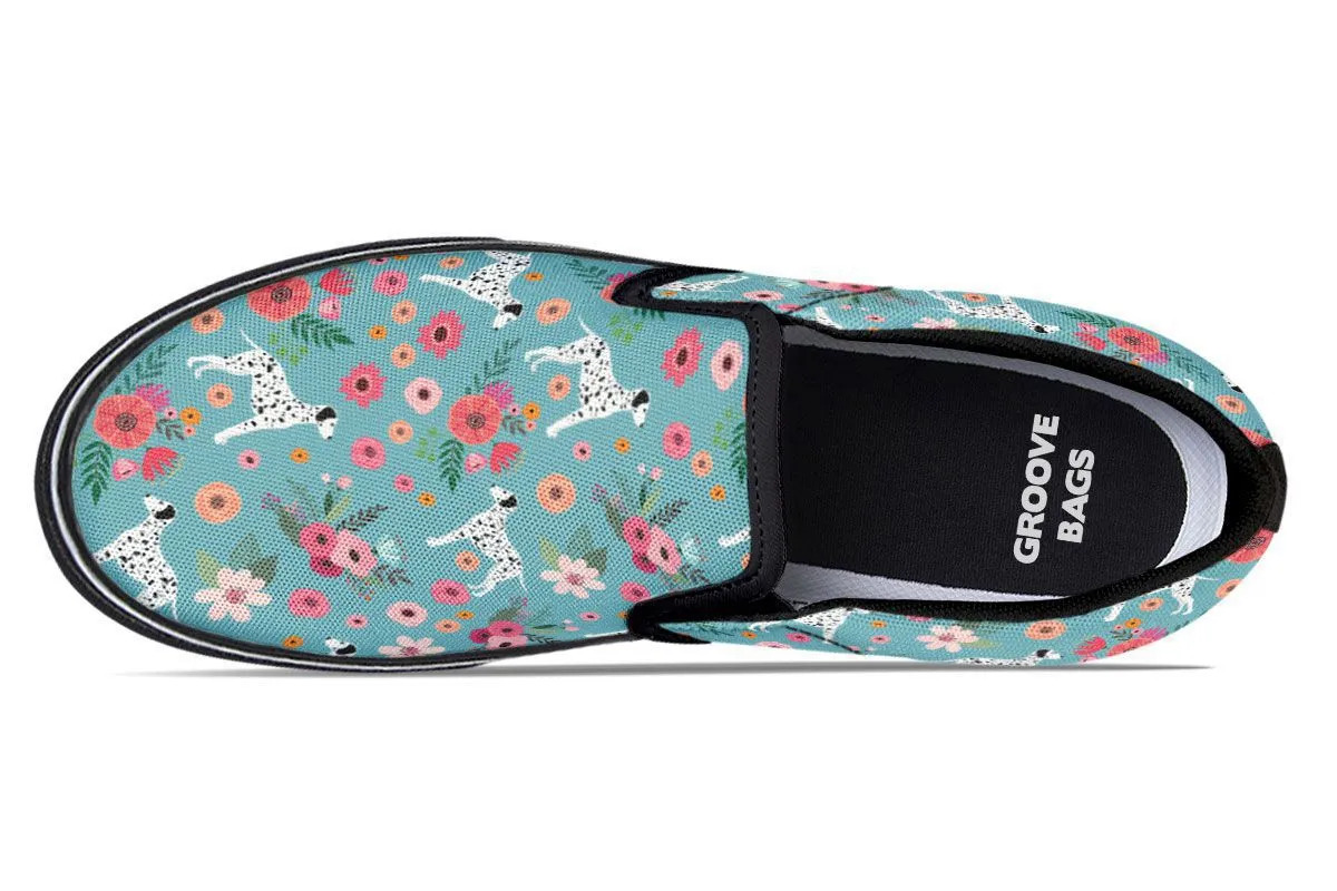 Dalmatian Flower Slip-On Shoes