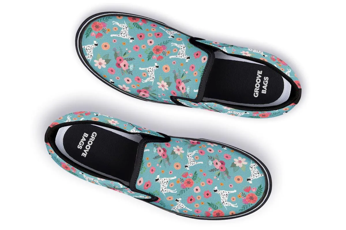 Dalmatian Flower Slip-On Shoes