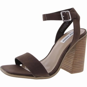 Denial Womens Adjustable Faux Leather Block Heel