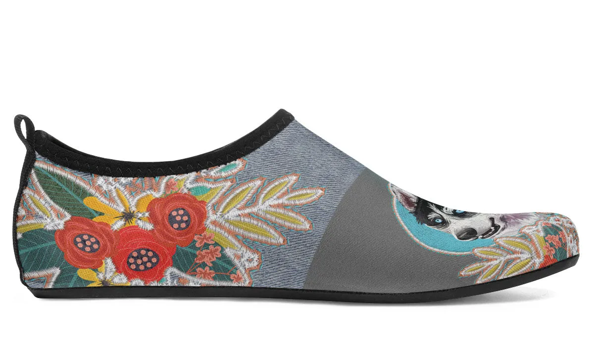 Denim Style Husky Aqua Barefoot Shoes