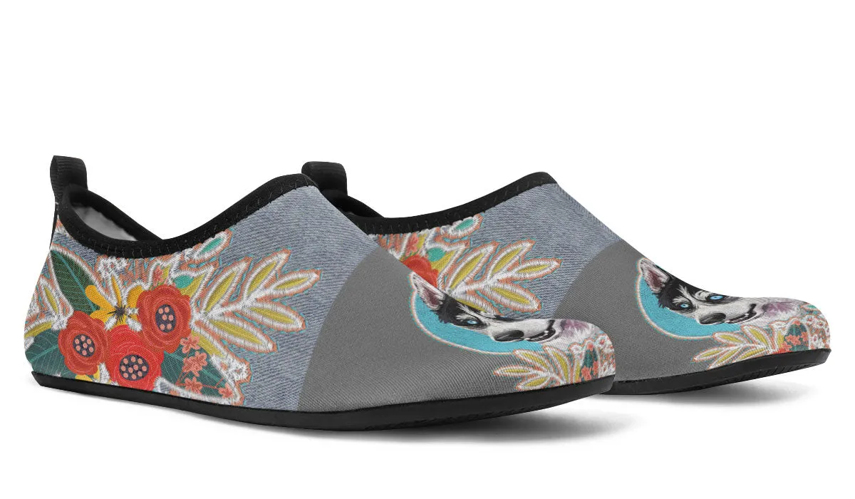 Denim Style Husky Aqua Barefoot Shoes