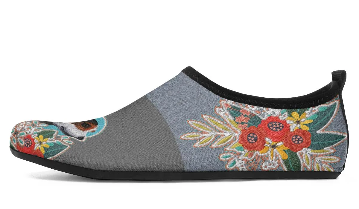 Denim Style Jack Russell Aqua Barefoot Shoes