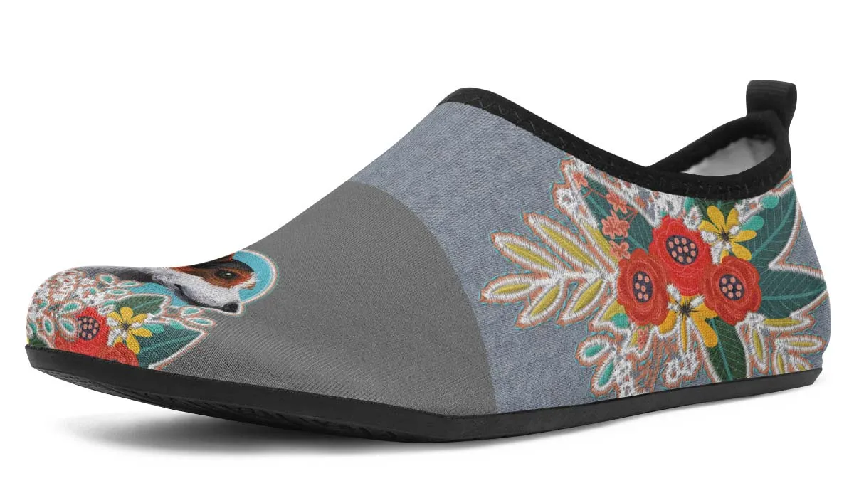 Denim Style Jack Russell Aqua Barefoot Shoes