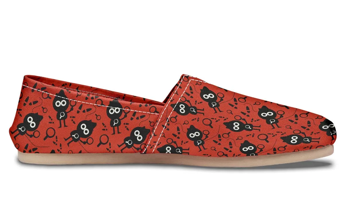 Detective Pattern Casual Shoes