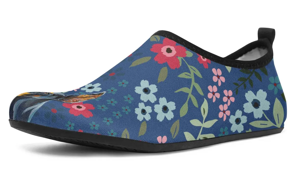 Doberman Sweetheart Aqua Barefoot Shoes