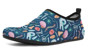 Doctor Pattern Aqua Barefoot Shoes