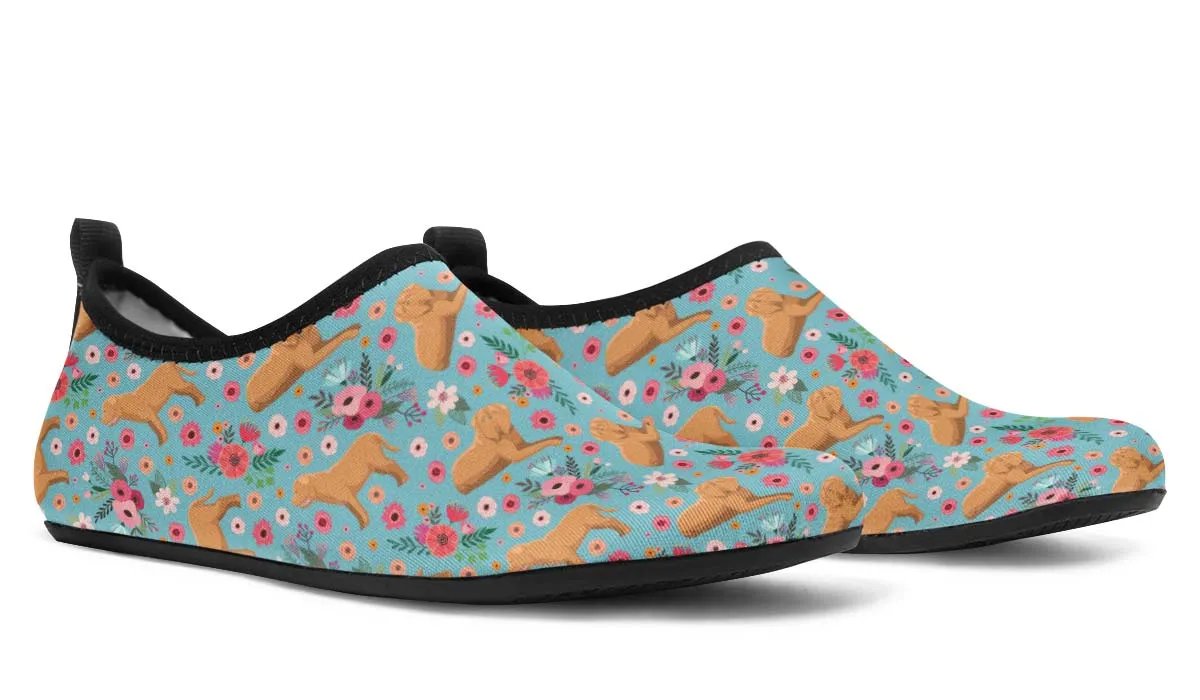 Dogue de Bordeaux Flower Aqua Barefoot Shoes