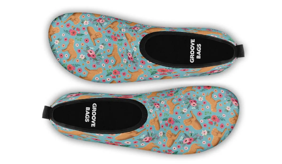 Dogue de Bordeaux Flower Aqua Barefoot Shoes