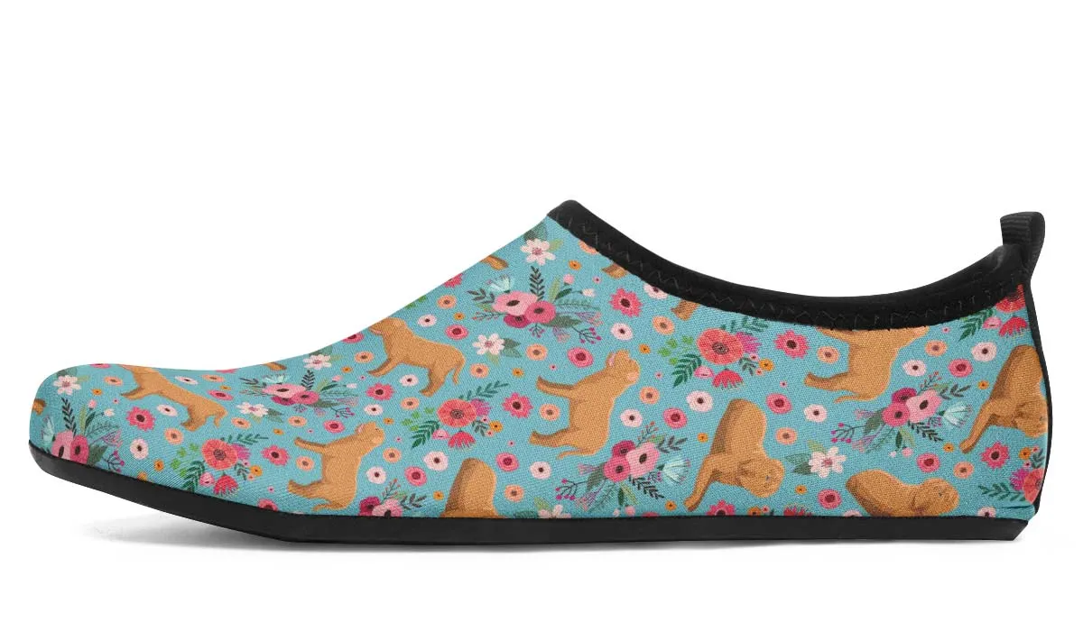 Dogue de Bordeaux Flower Aqua Barefoot Shoes