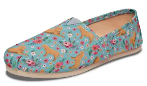 Dogue de Bordeaux Flower Casual Shoes