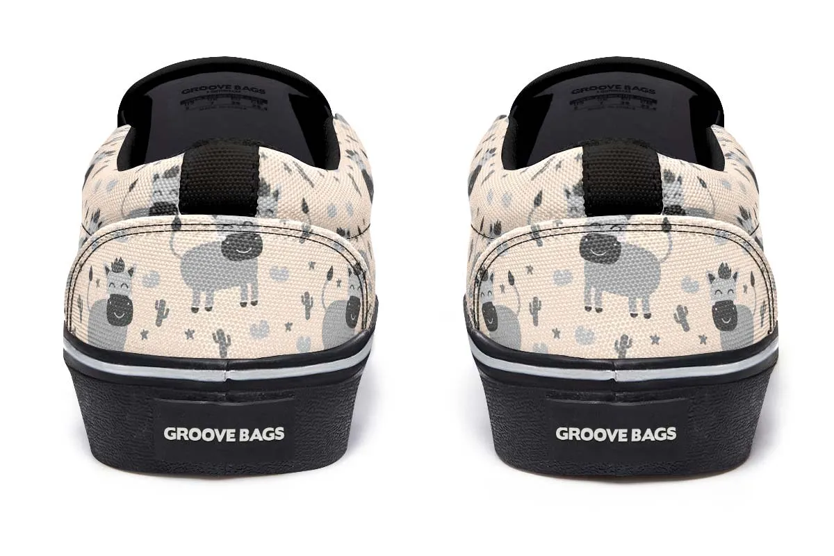 Donkey Pattern Slip-On Shoes