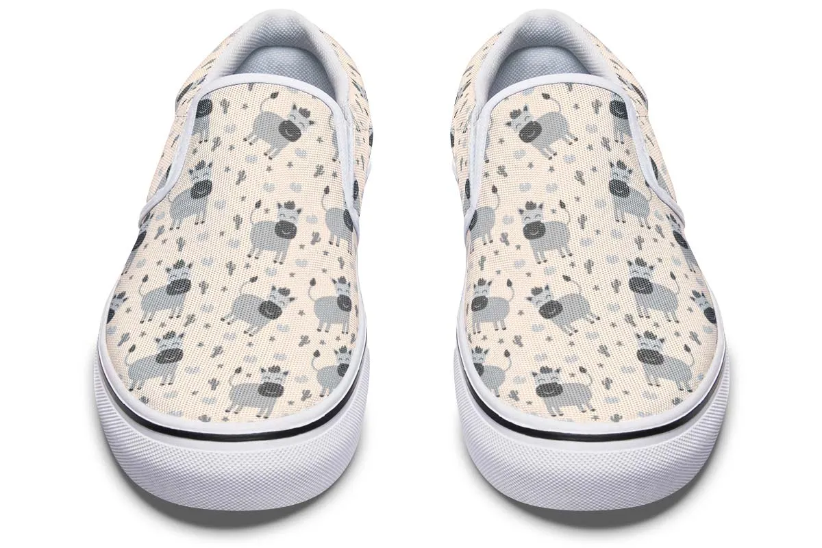 Donkey Pattern Slip-On Shoes