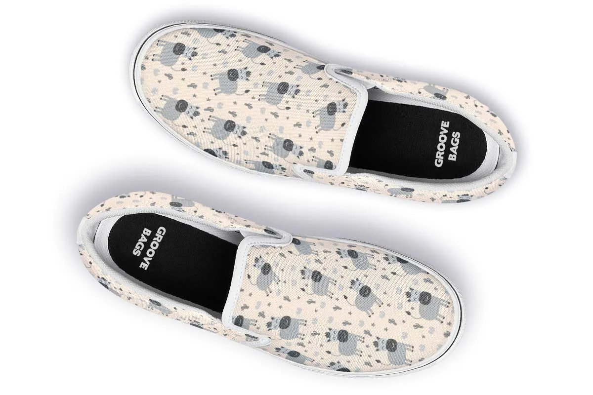 Donkey Pattern Slip-On Shoes