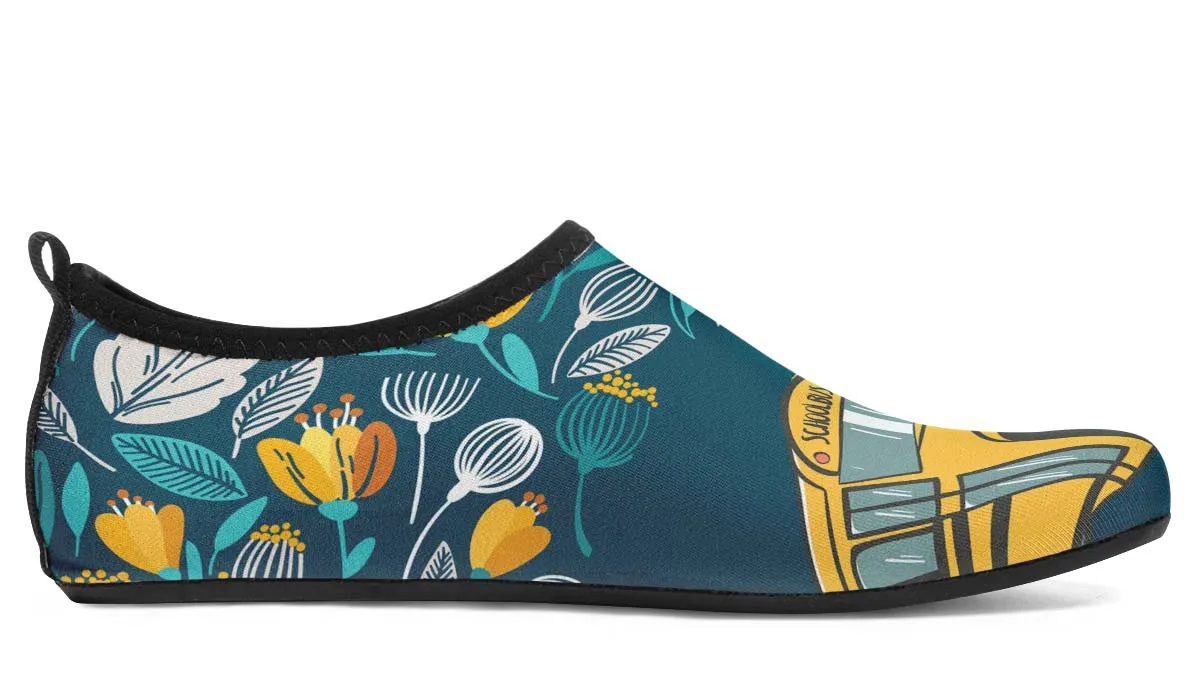Doodle School Bus Driver Aqua Barefoot Shoes
