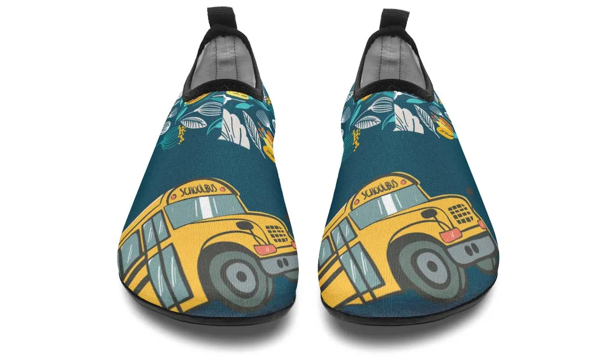 Doodle School Bus Driver Aqua Barefoot Shoes