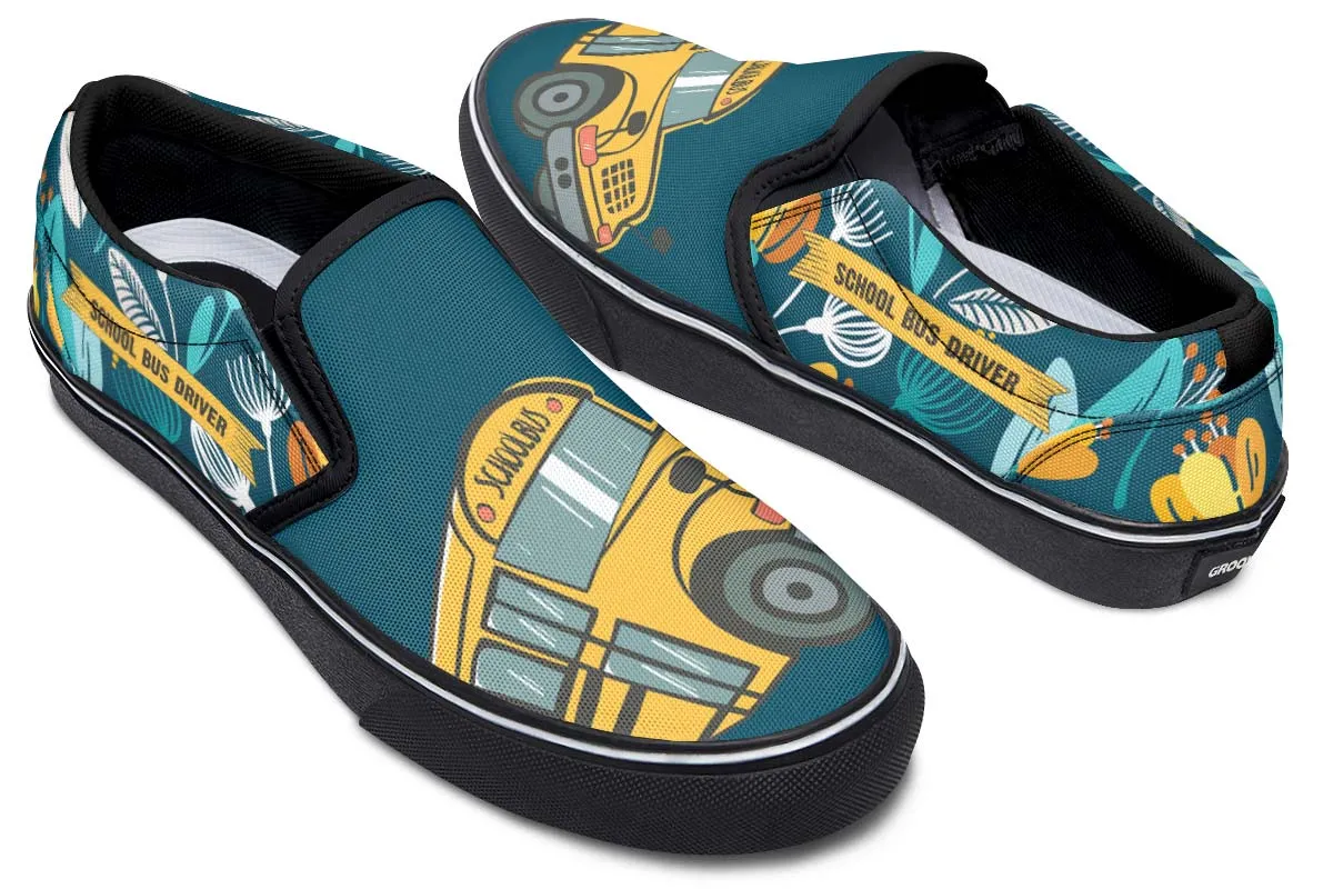 Doodle School Bus Driver Slip-On Shoes
