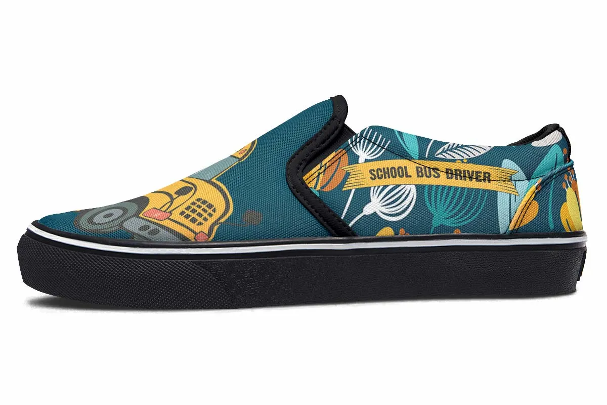 Doodle School Bus Driver Slip-On Shoes