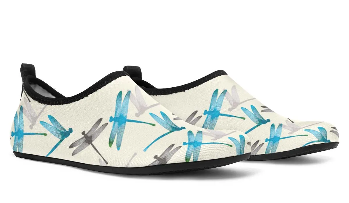 Dragonfly Pattern Aqua Barefoot Shoes