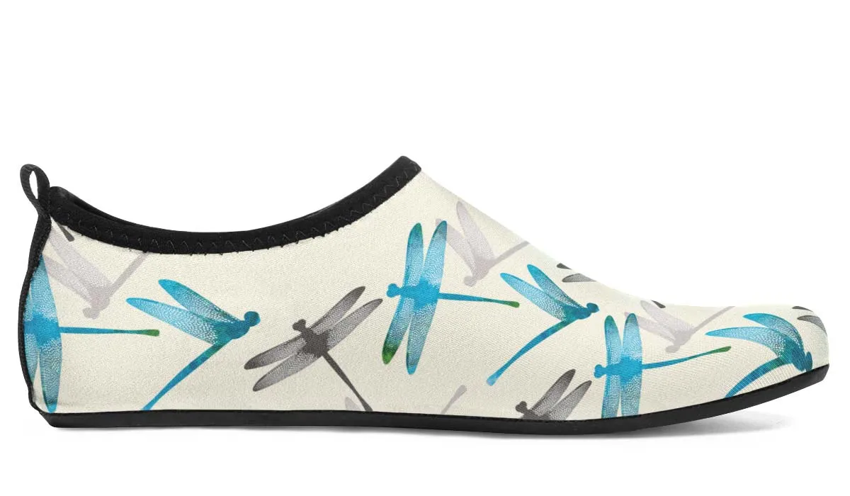 Dragonfly Pattern Aqua Barefoot Shoes