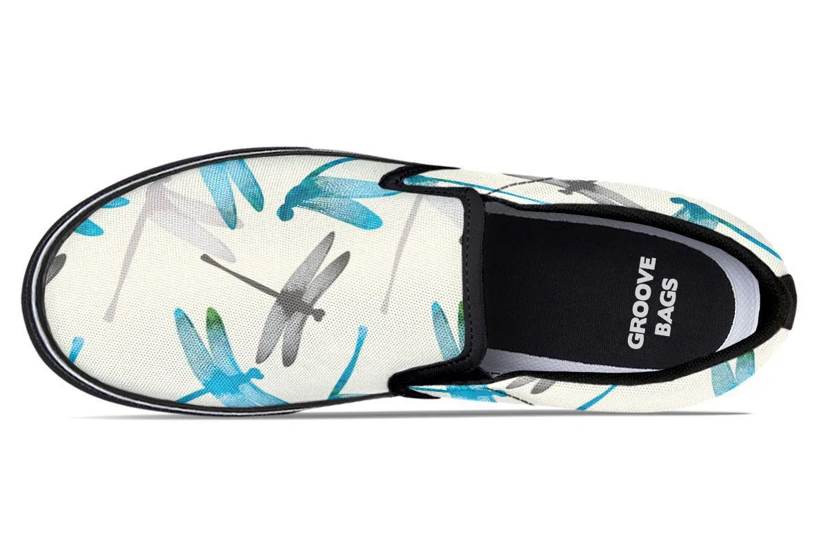 Dragonfly Pattern Slip-On Shoes