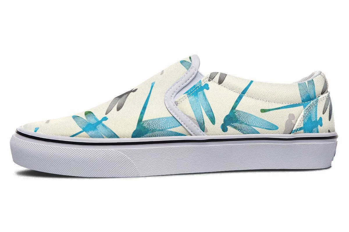 Dragonfly Pattern Slip-On Shoes