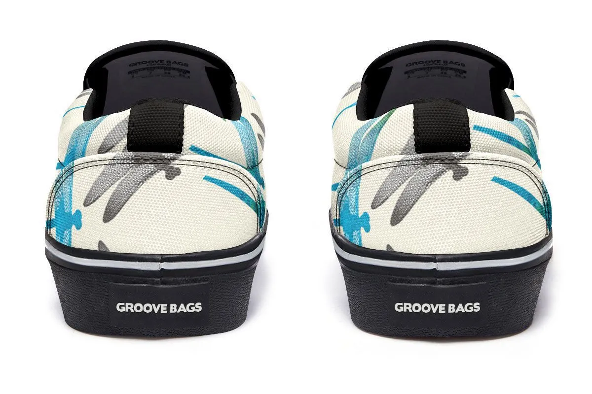 Dragonfly Pattern Slip-On Shoes
