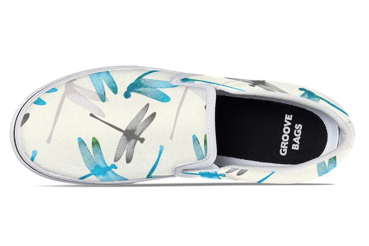 Dragonfly Pattern Slip-On Shoes
