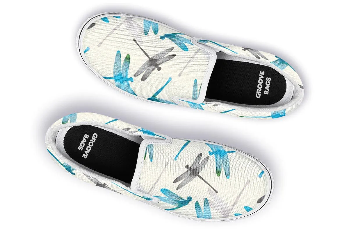 Dragonfly Pattern Slip-On Shoes