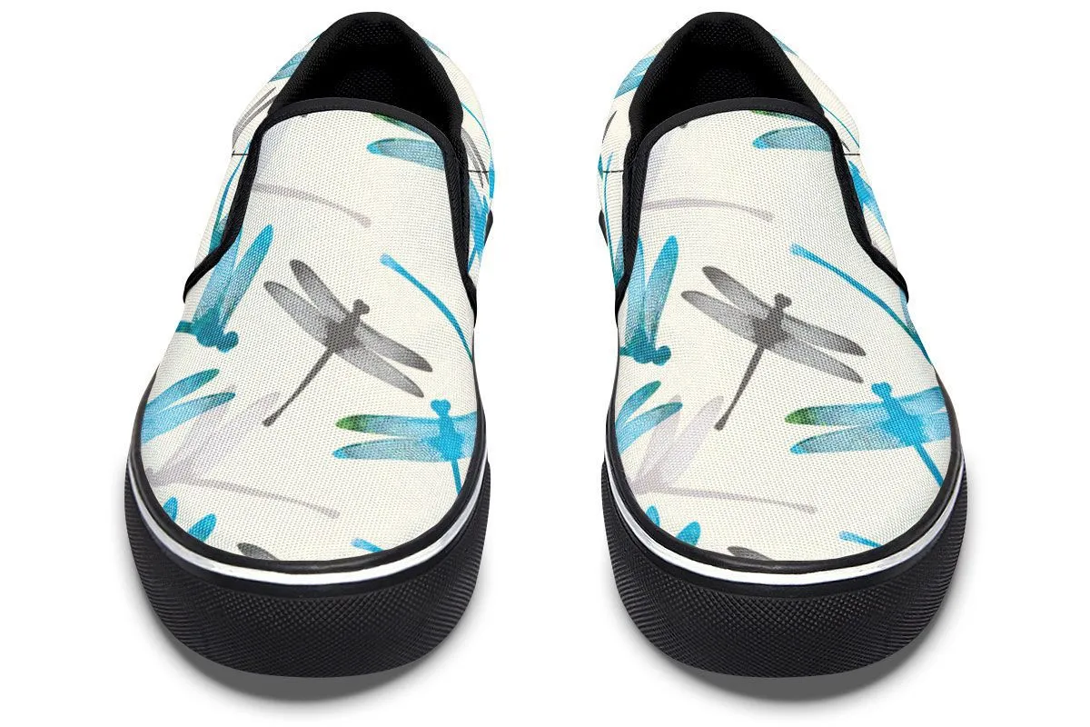 Dragonfly Pattern Slip-On Shoes