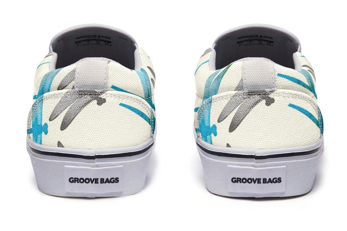 Dragonfly Pattern Slip-On Shoes