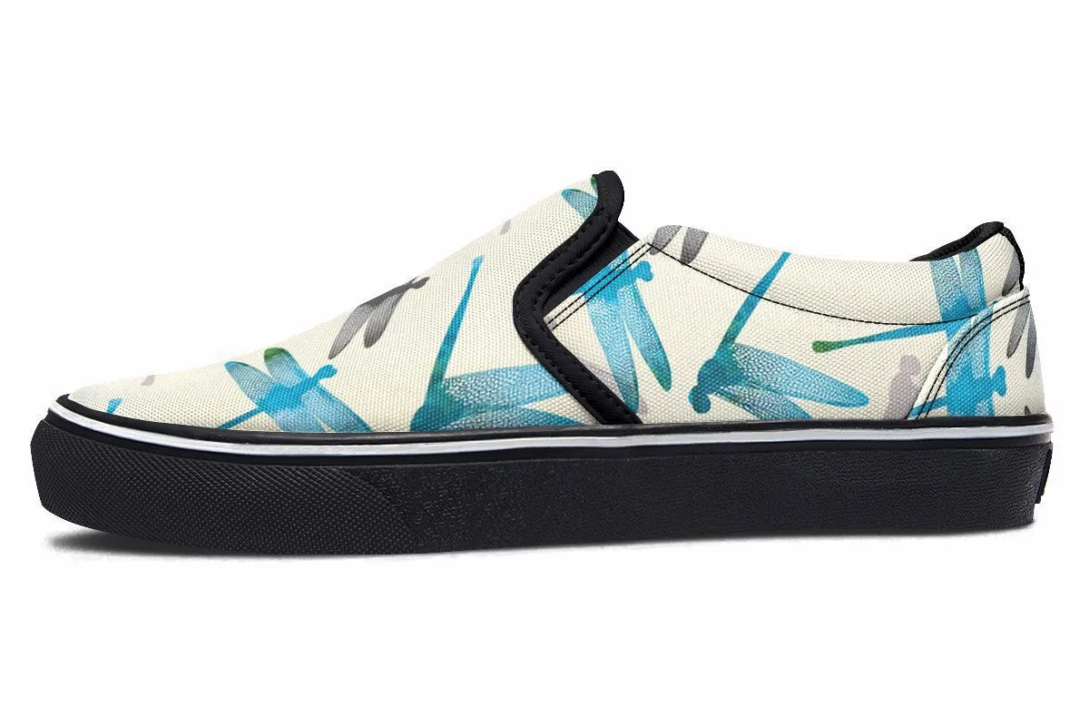 Dragonfly Pattern Slip-On Shoes
