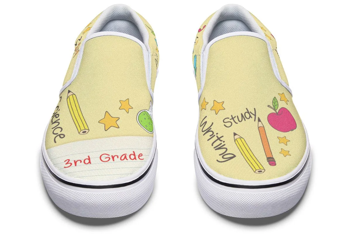 Elementary School Teacher Shoes 3rd Grade Slip-On Shoes