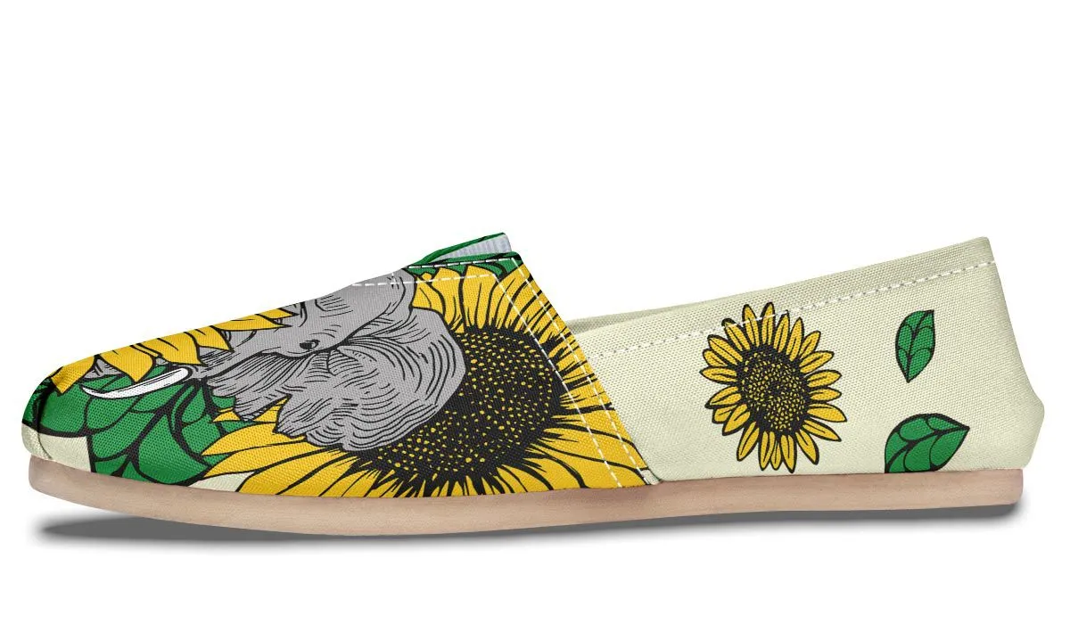 Elephant Sunflower Casual Shoes