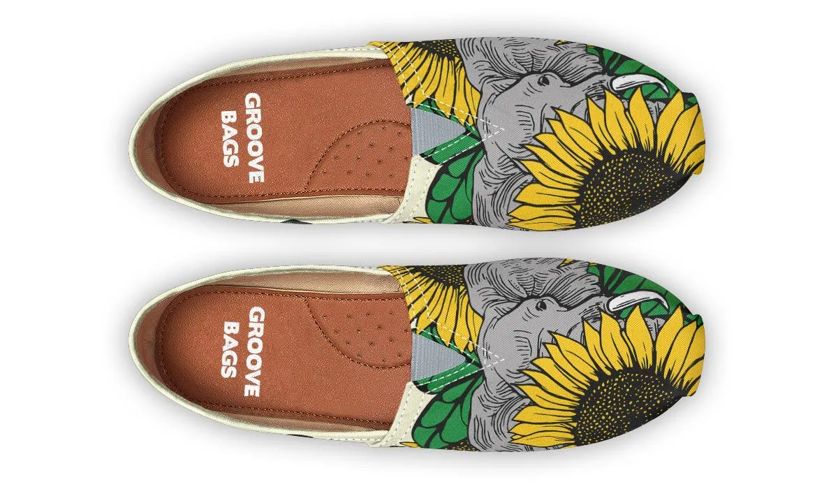 Elephant Sunflower Casual Shoes