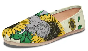 Elephant Sunflower Casual Shoes